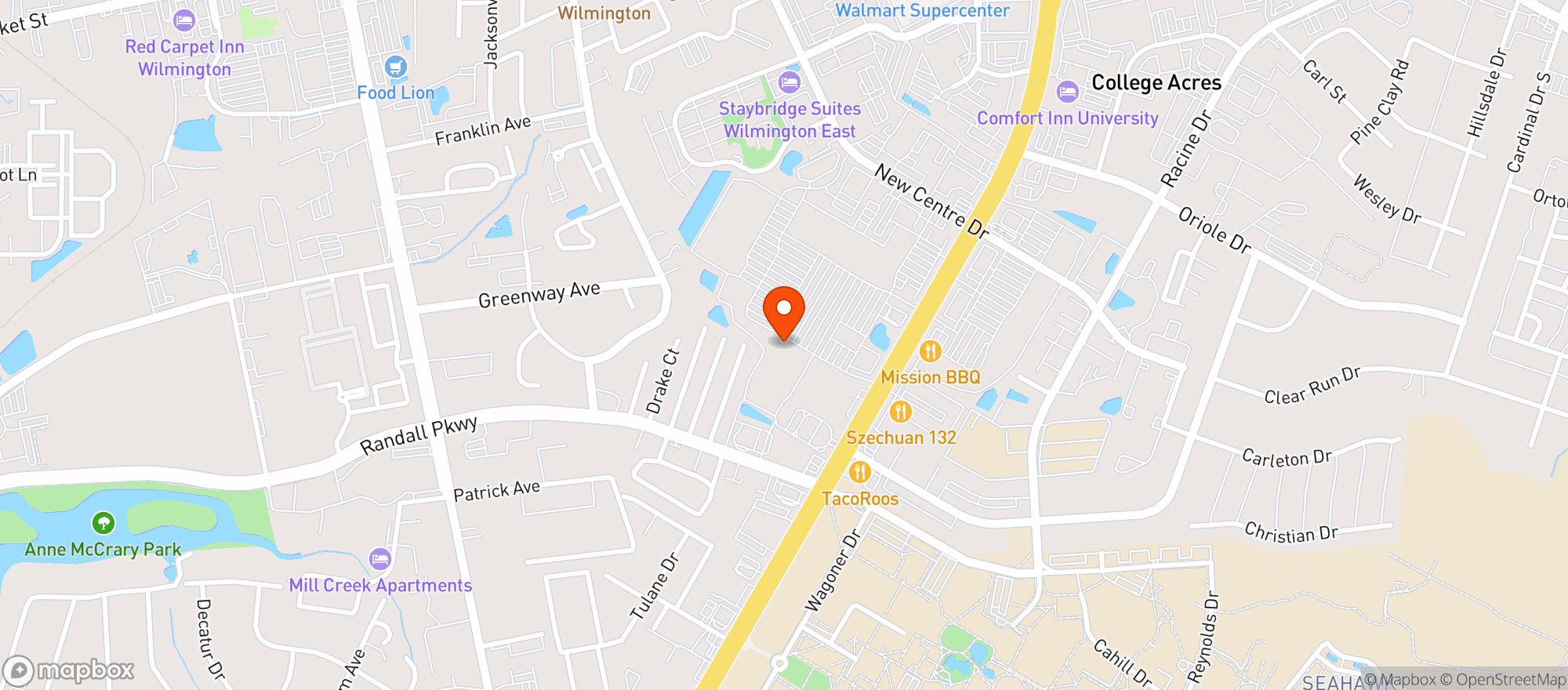 Map showing Sams Club #8129