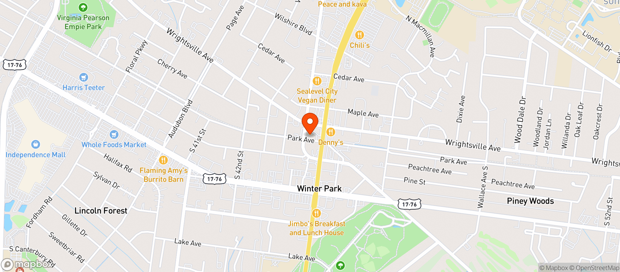 Map showing Smoke Rings - Wilmington