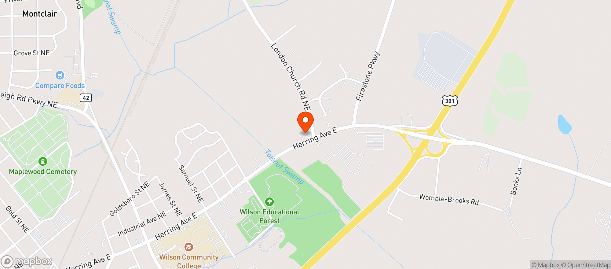 Map showing HANDY MART 4708