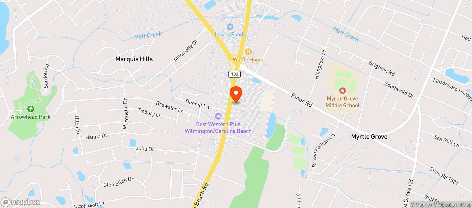 Map showing Buffalo Wild Wings Gril #3240