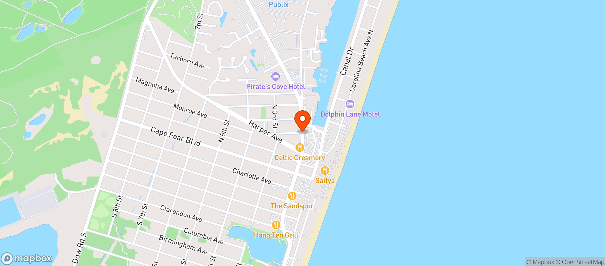 Map showing Silver Dollar CB