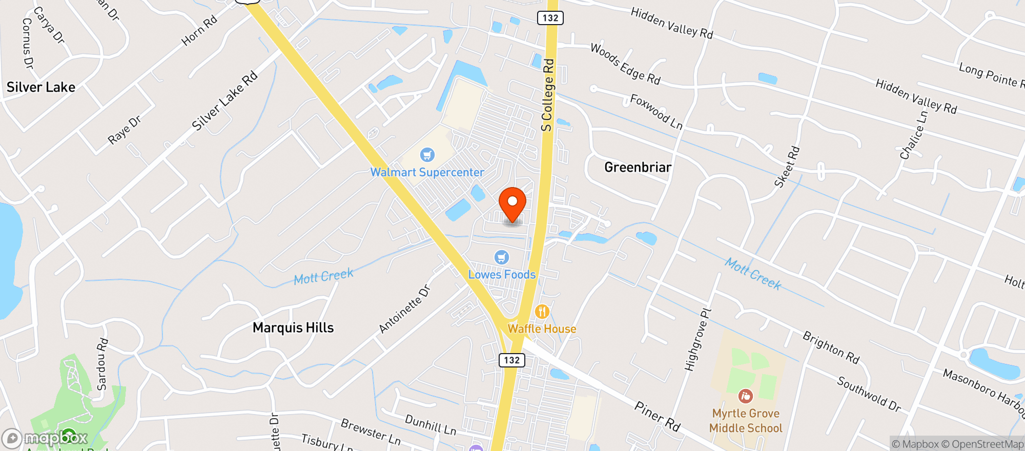 Map showing Cape Fear Seafood Company