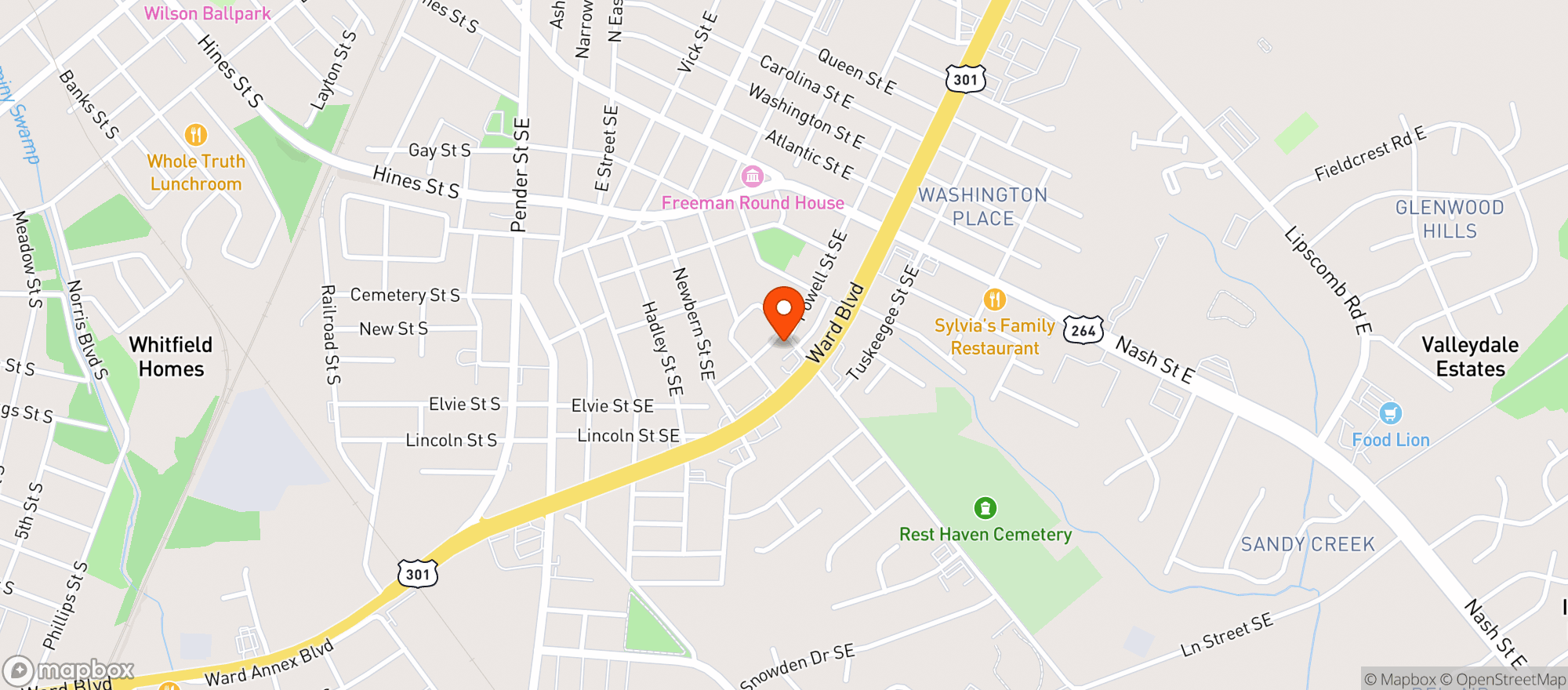 Map showing Nancys Market