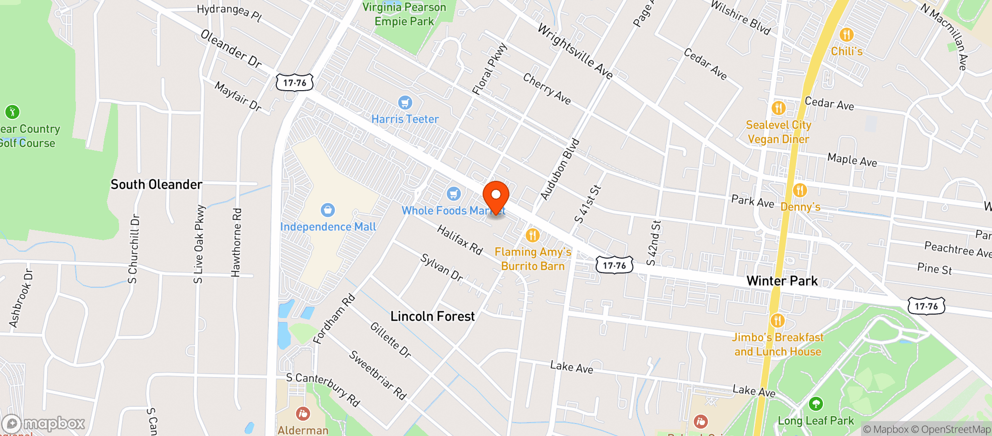 Map showing Vitamin Shoppe - Wilmington