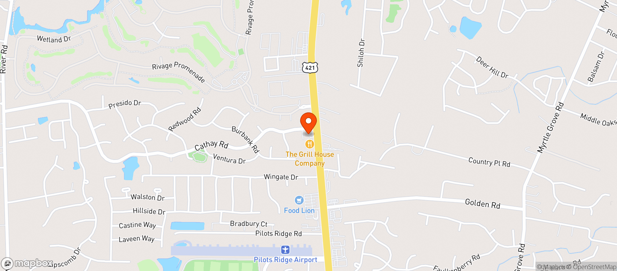 Map showing Kwik Stop