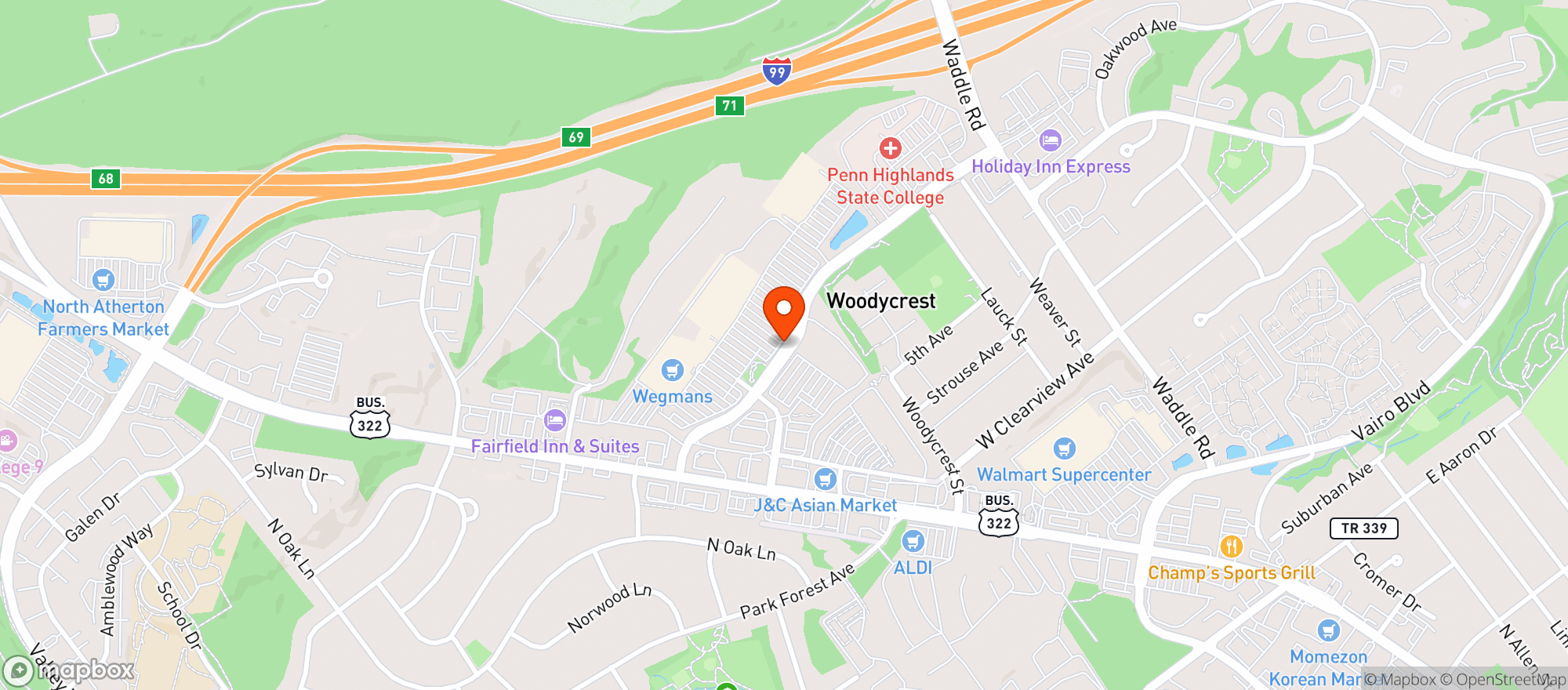 Map showing Target
