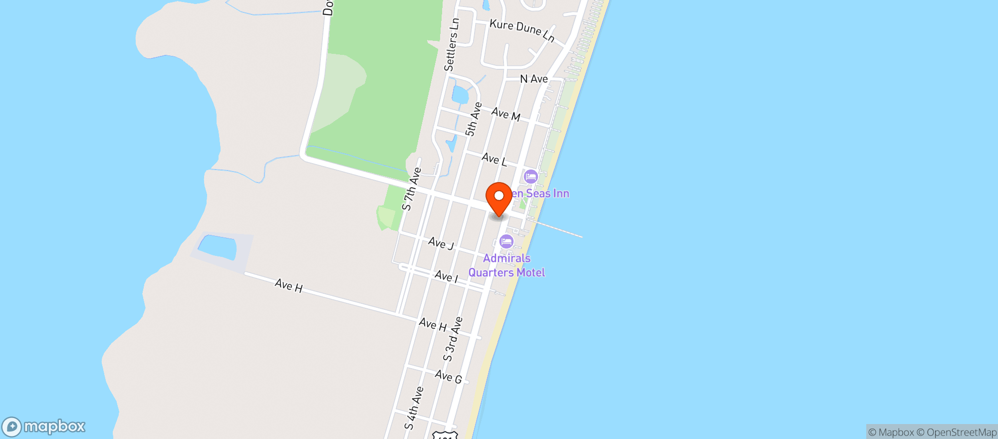 Map showing Islander Kwik Mart #1