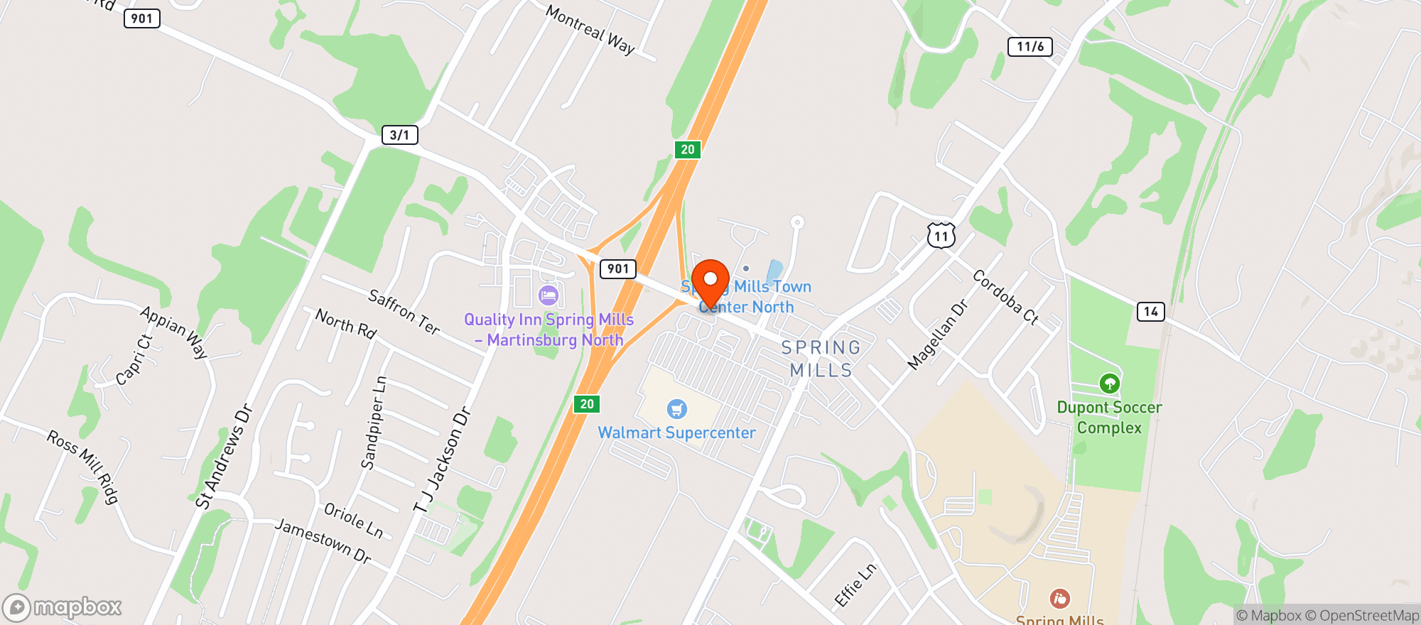 Map showing Walmart Supercenter