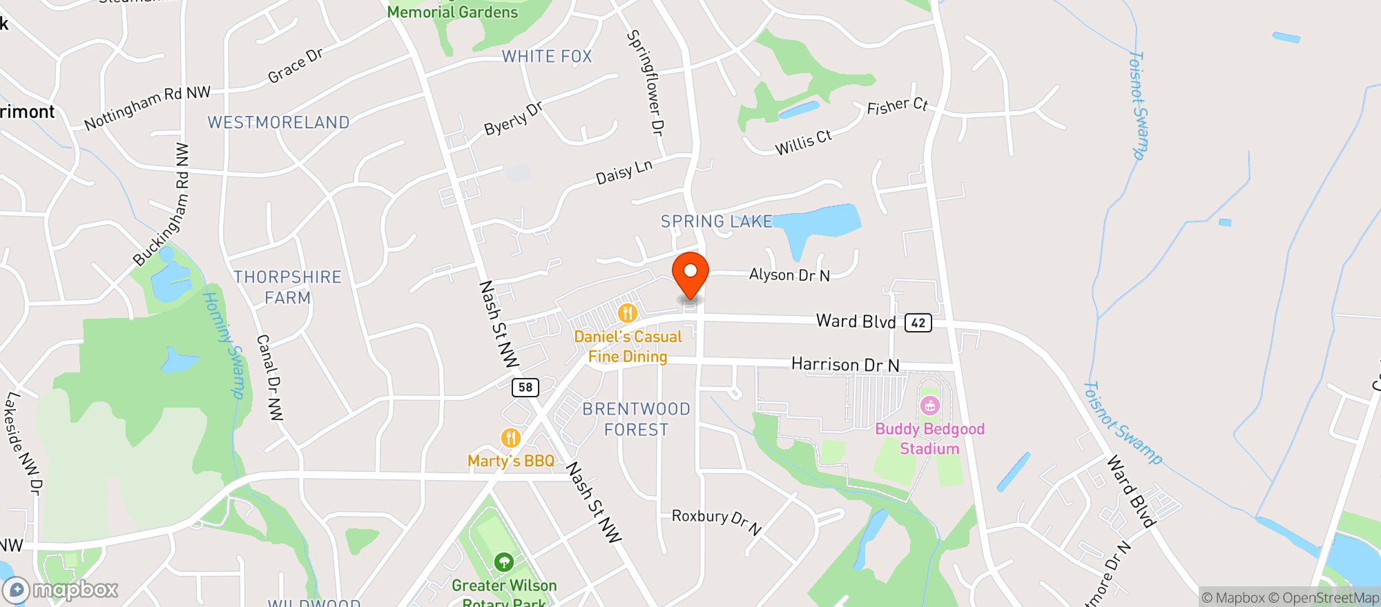 Map showing Circle K #2723201