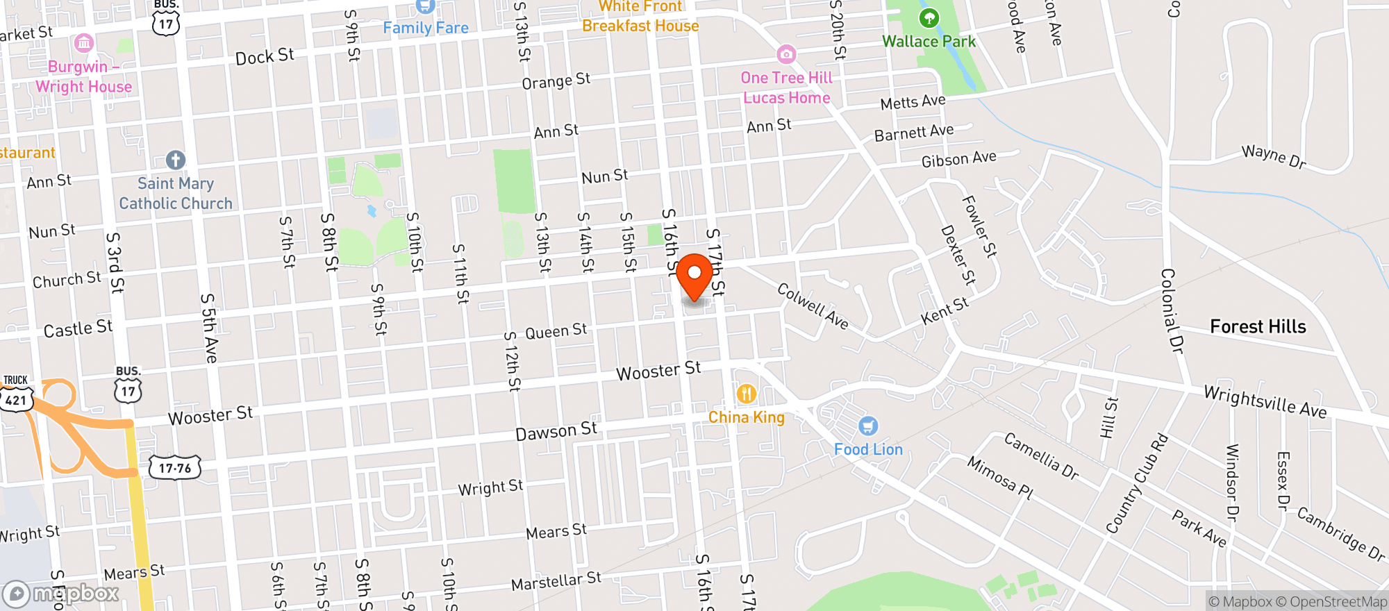 Map showing Alley Bar