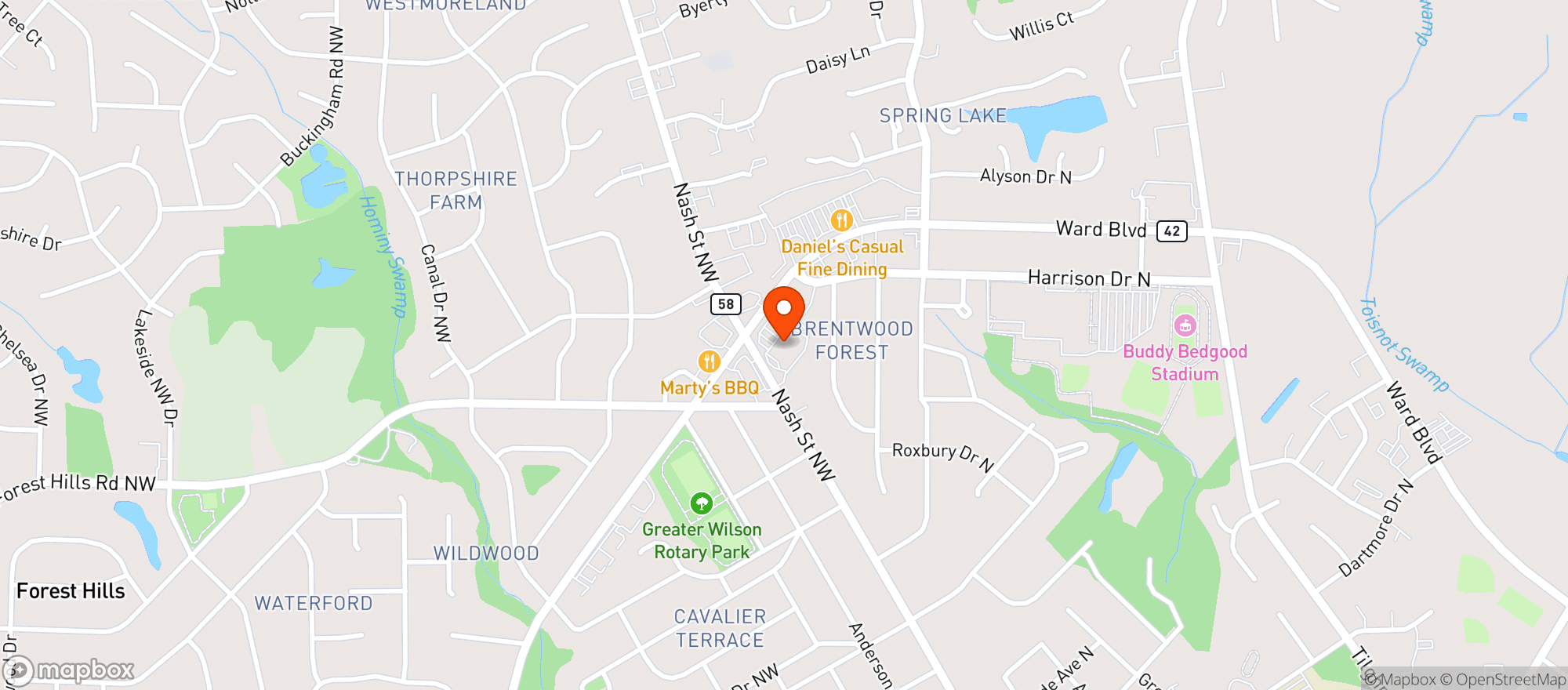 Map showing WALMART NEIGHBORHOOD MARKET