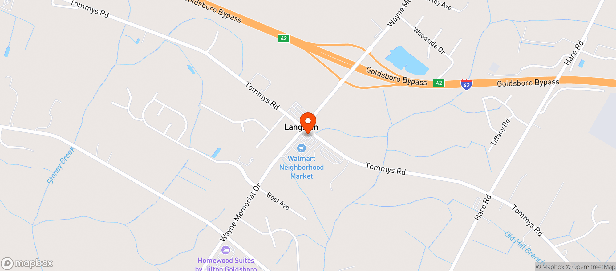 Map showing Walmart Neighborhood Market
