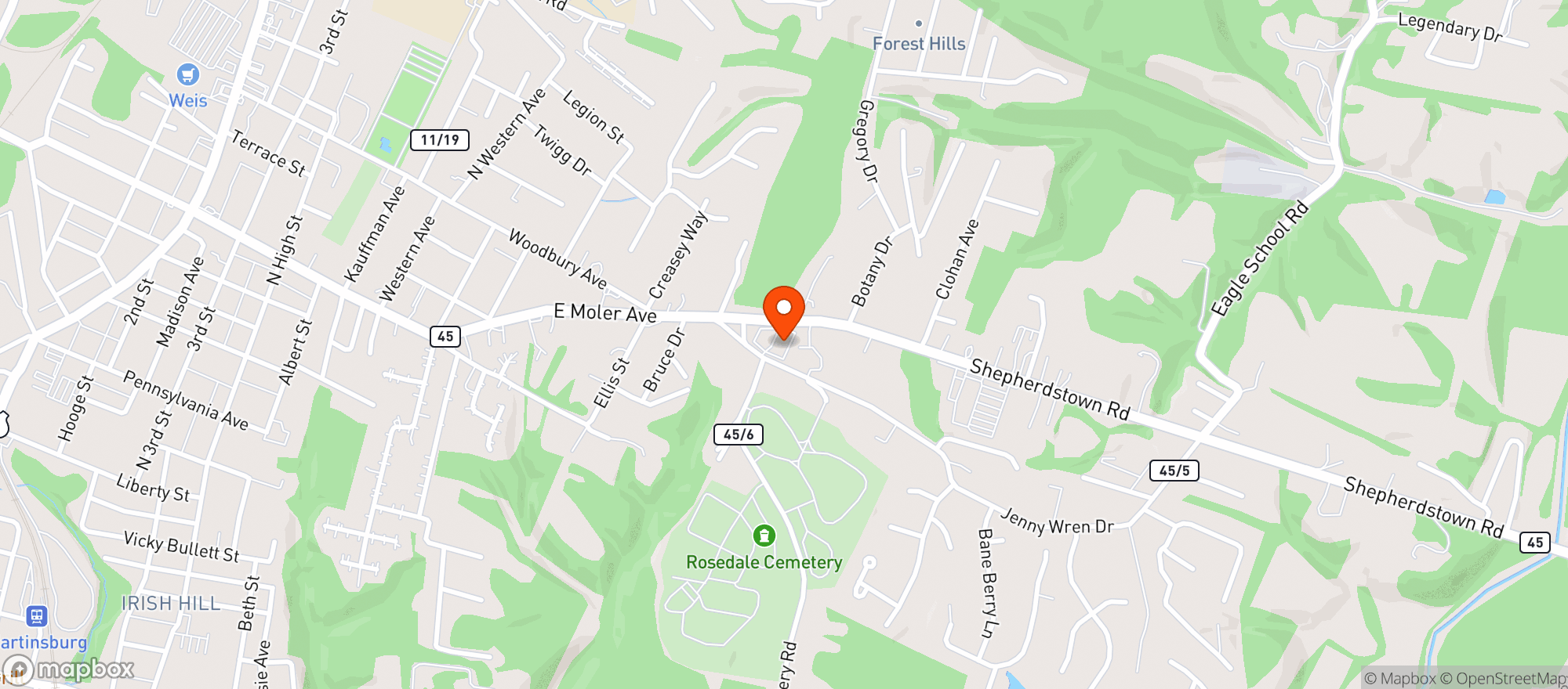 Map showing Rocs #636 Shep Rd