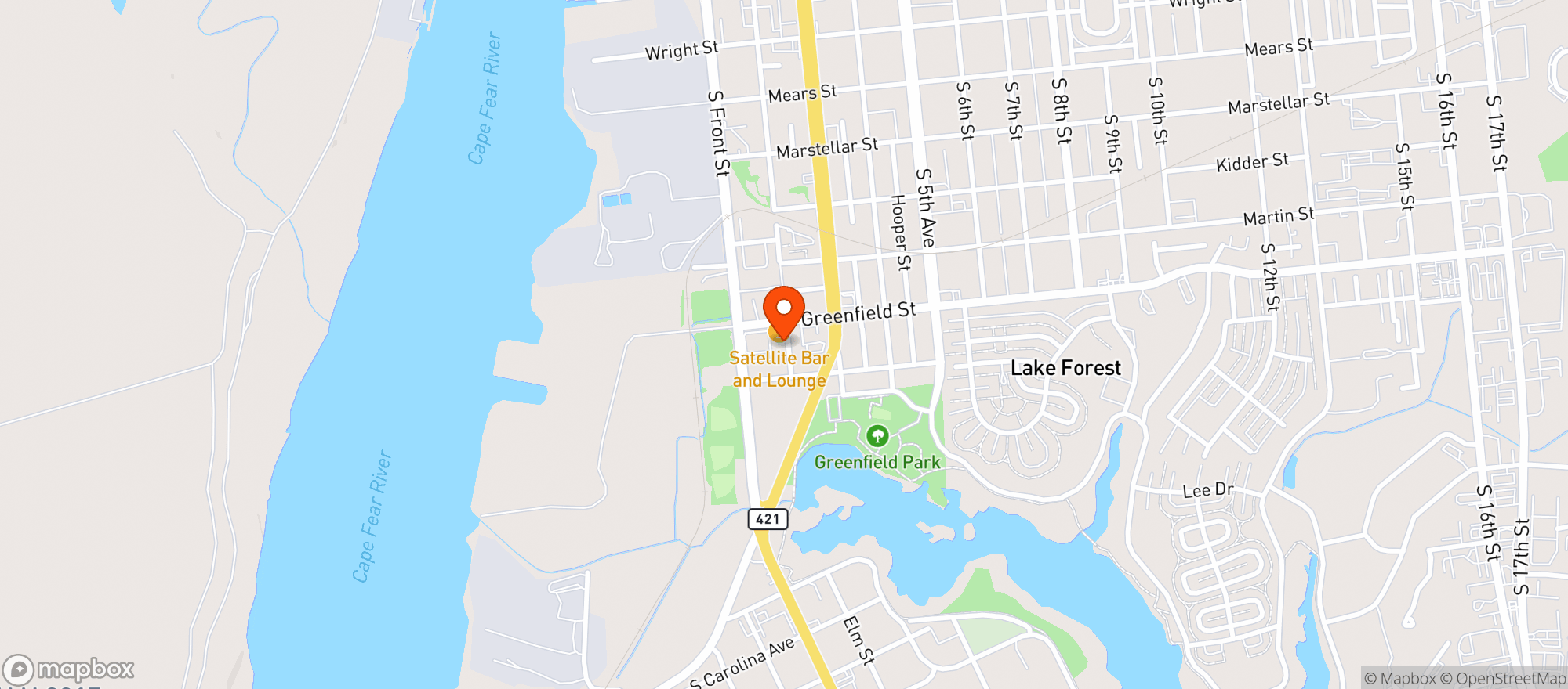 Map showing Native Salt Cave & Wellness - Wilmington - 2Nd Street