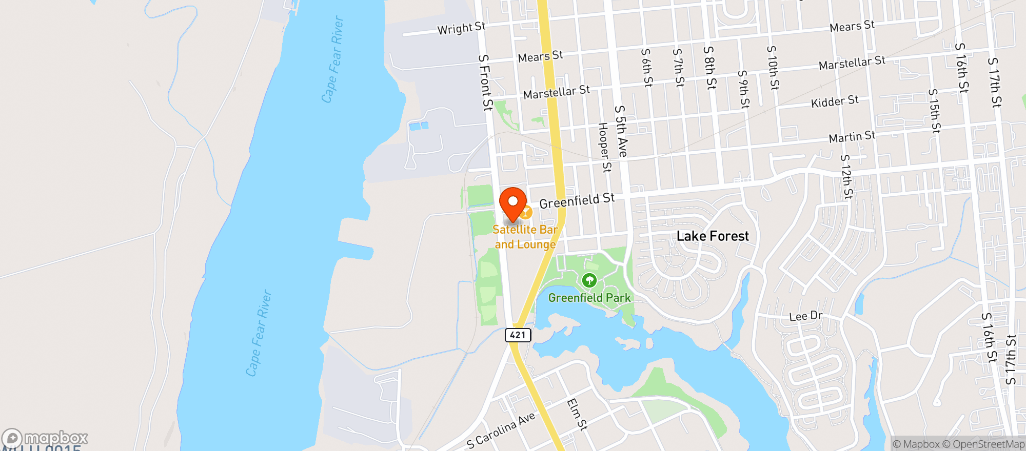 Map showing Sugar Buzzed