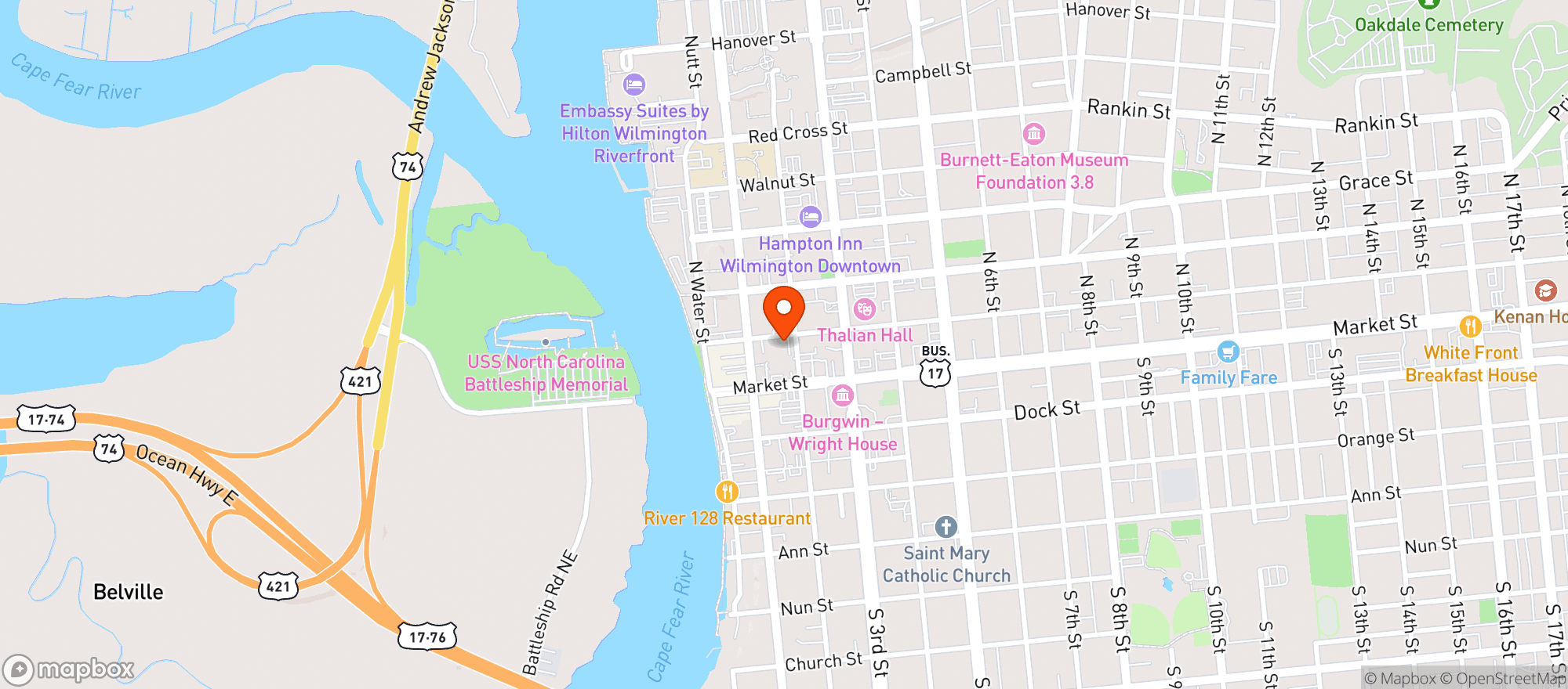 Map showing Foxs Hole In The Wall