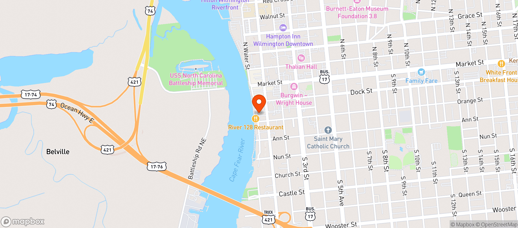Map showing Market House Beer & Wine