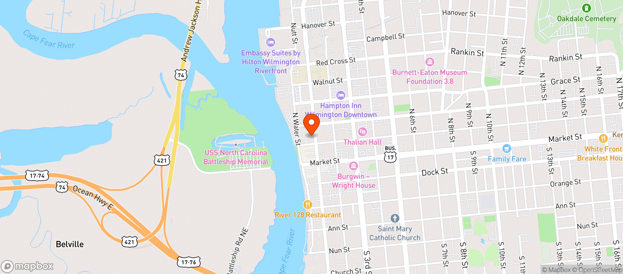 Map showing The Hemp Farmacy - Downtown