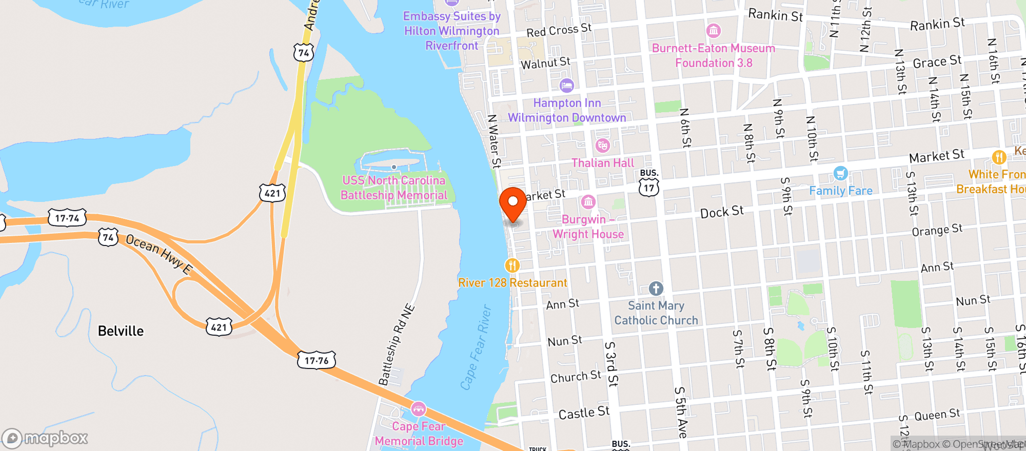 Map showing The Ivey in the Alley
