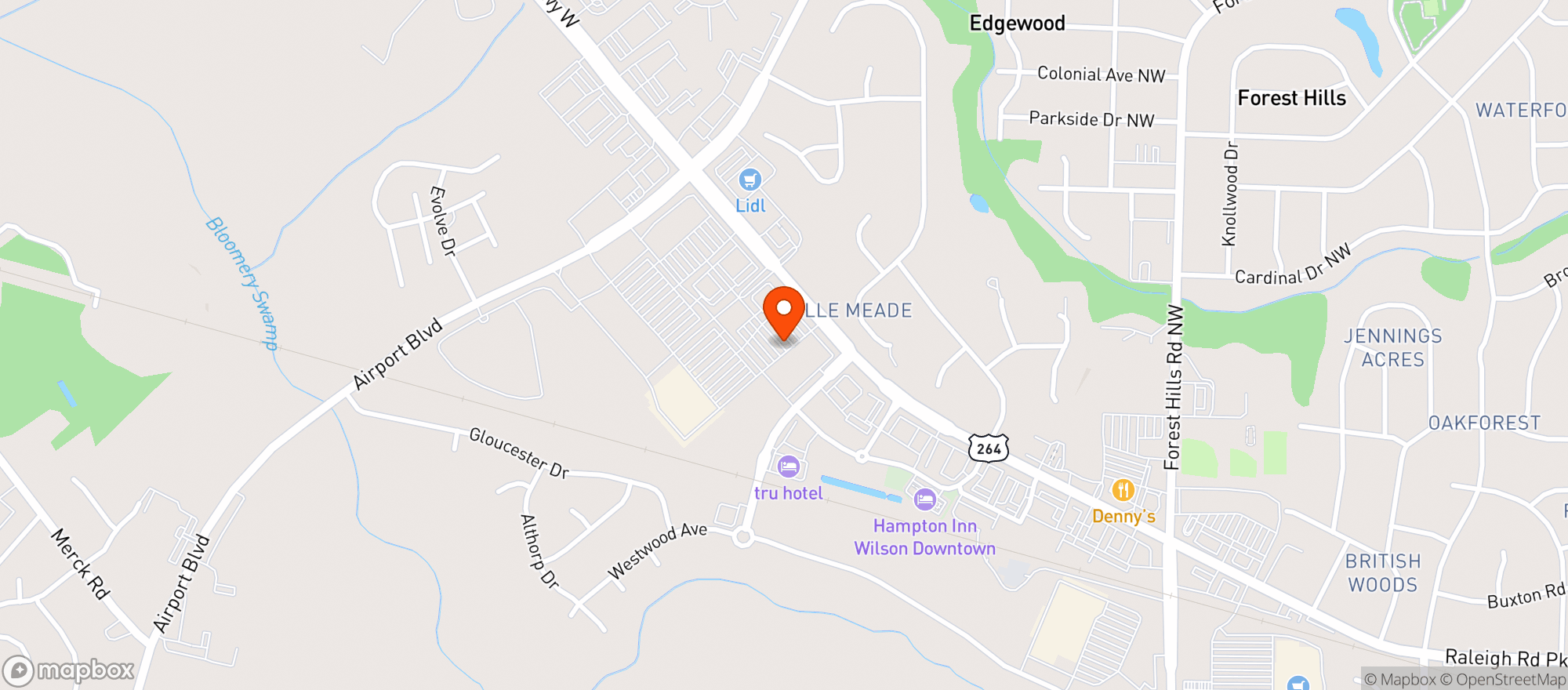 Map showing Target - Wilson