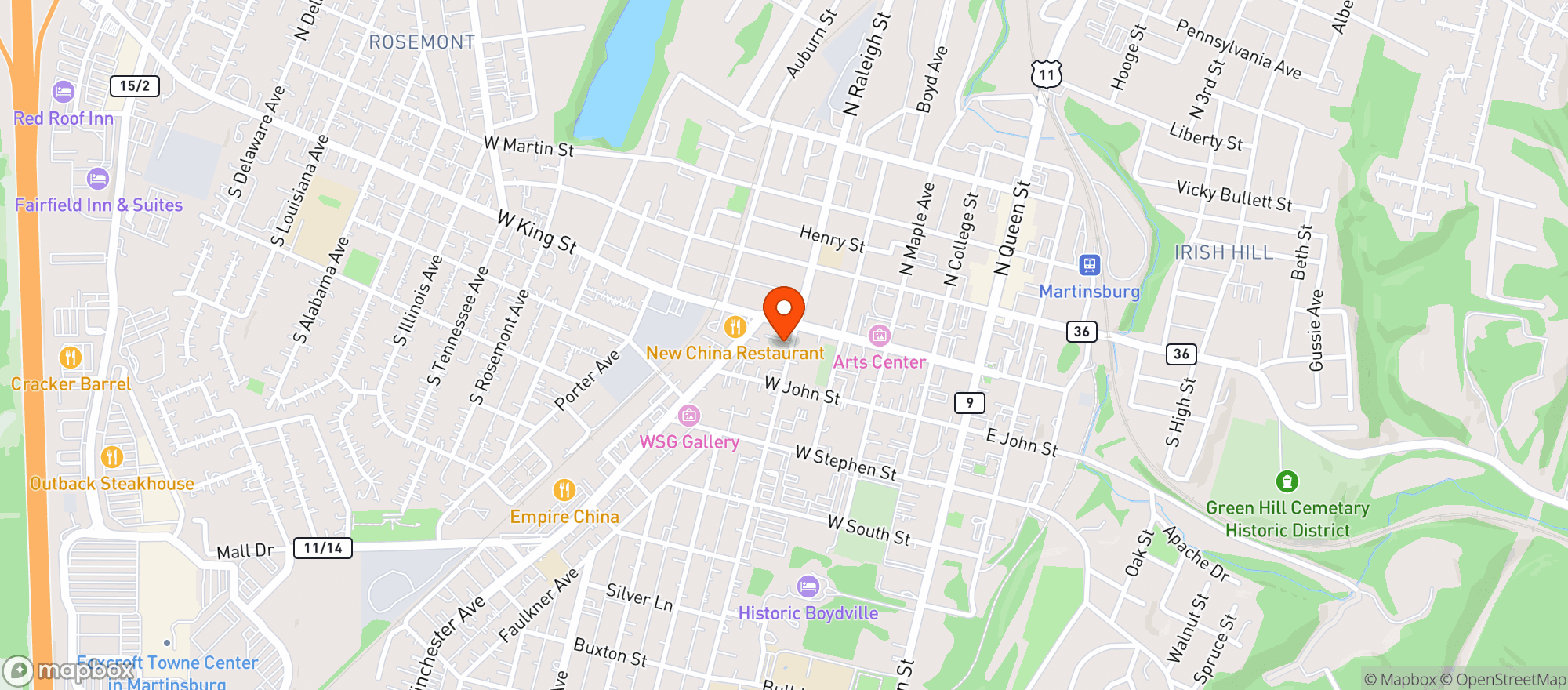 Map showing Good Natured Market & Vegetarian Cafe