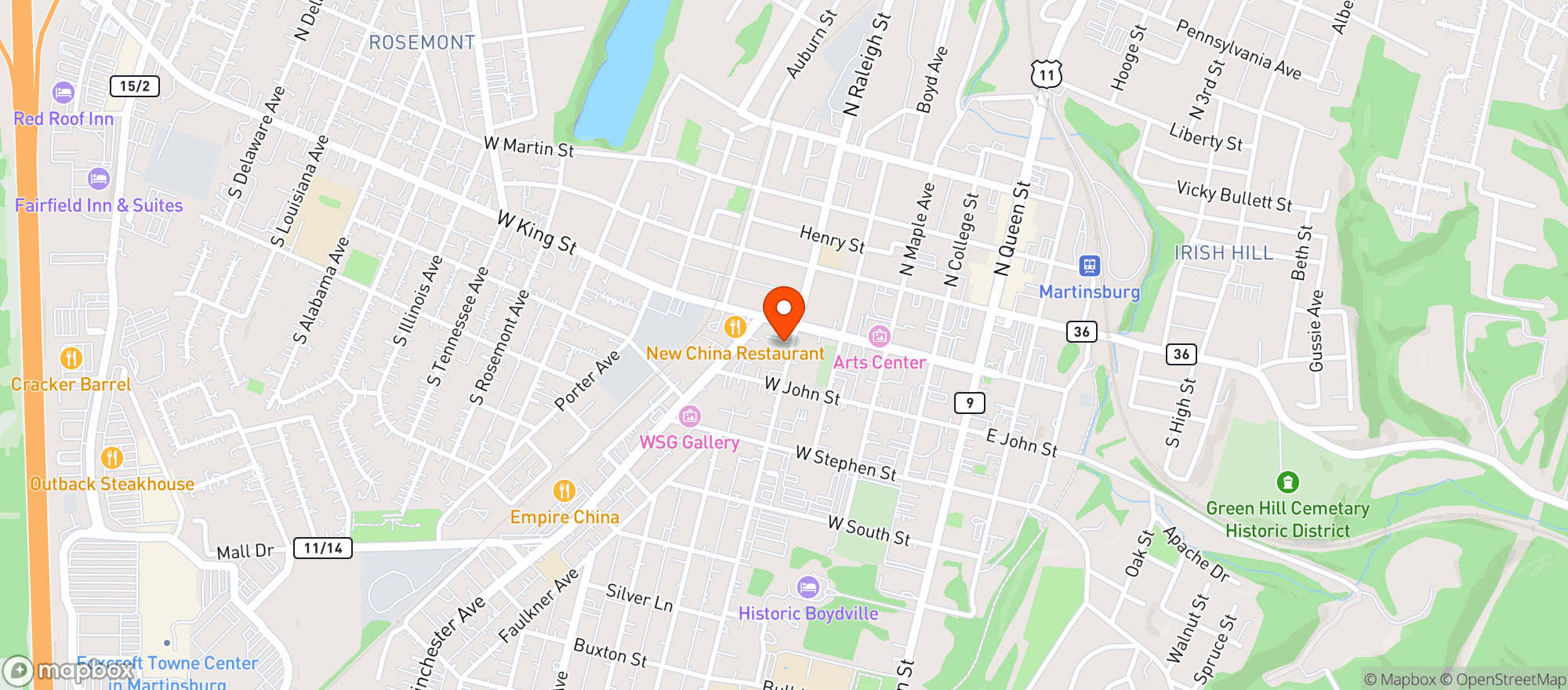 Map showing GOOD NATURED CAFE