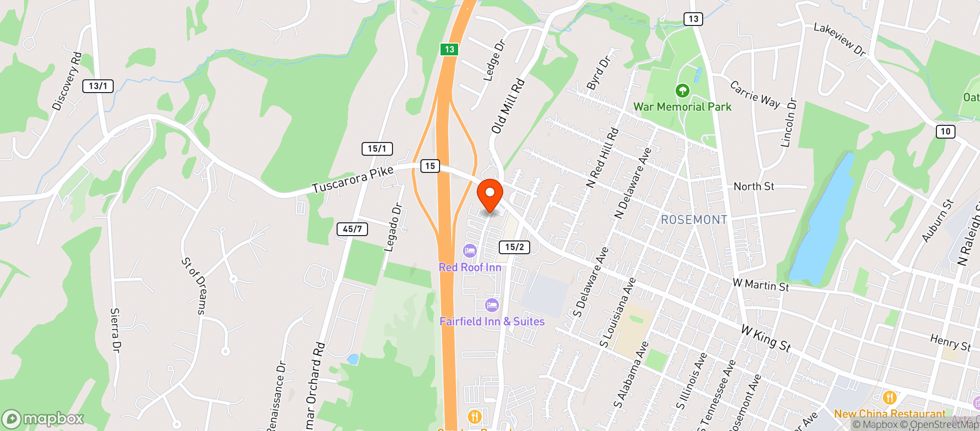 Map showing Fiesta Tapatia