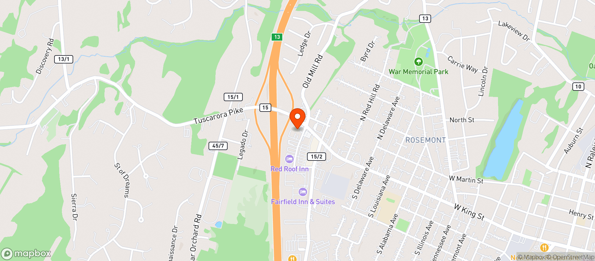 Map showing Rocs #625 Bp King St