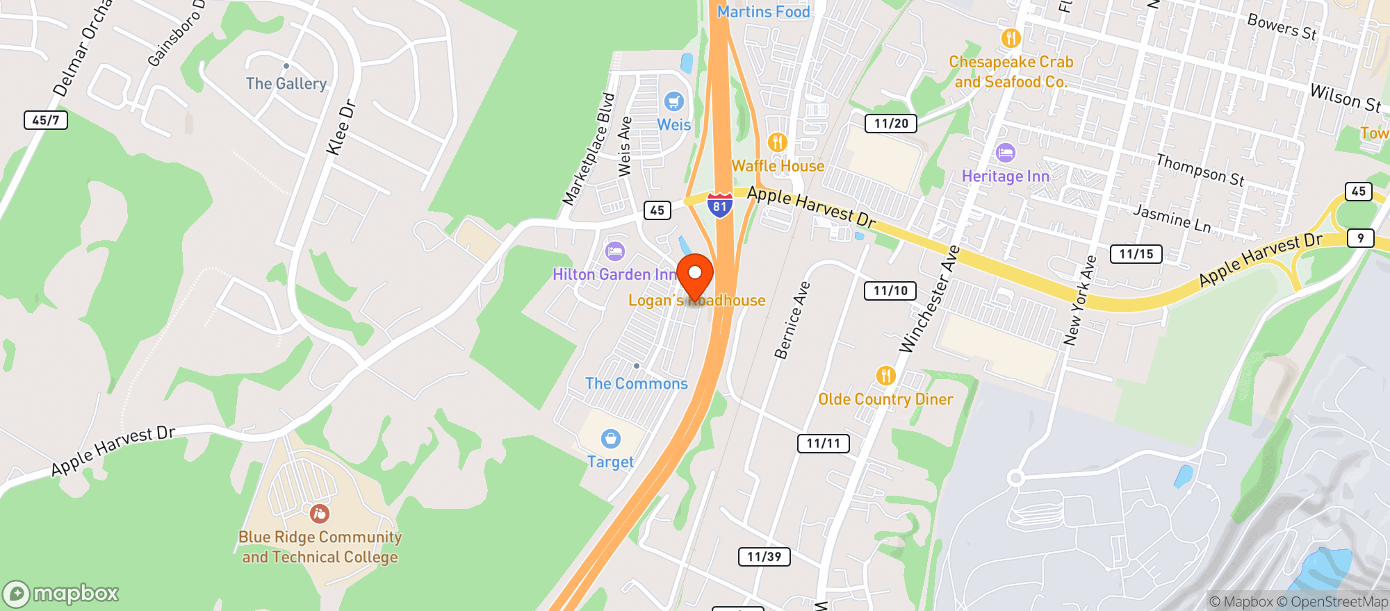Map showing Gnc