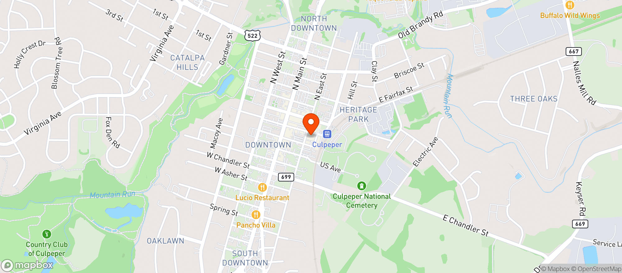 Map showing Throwbacks