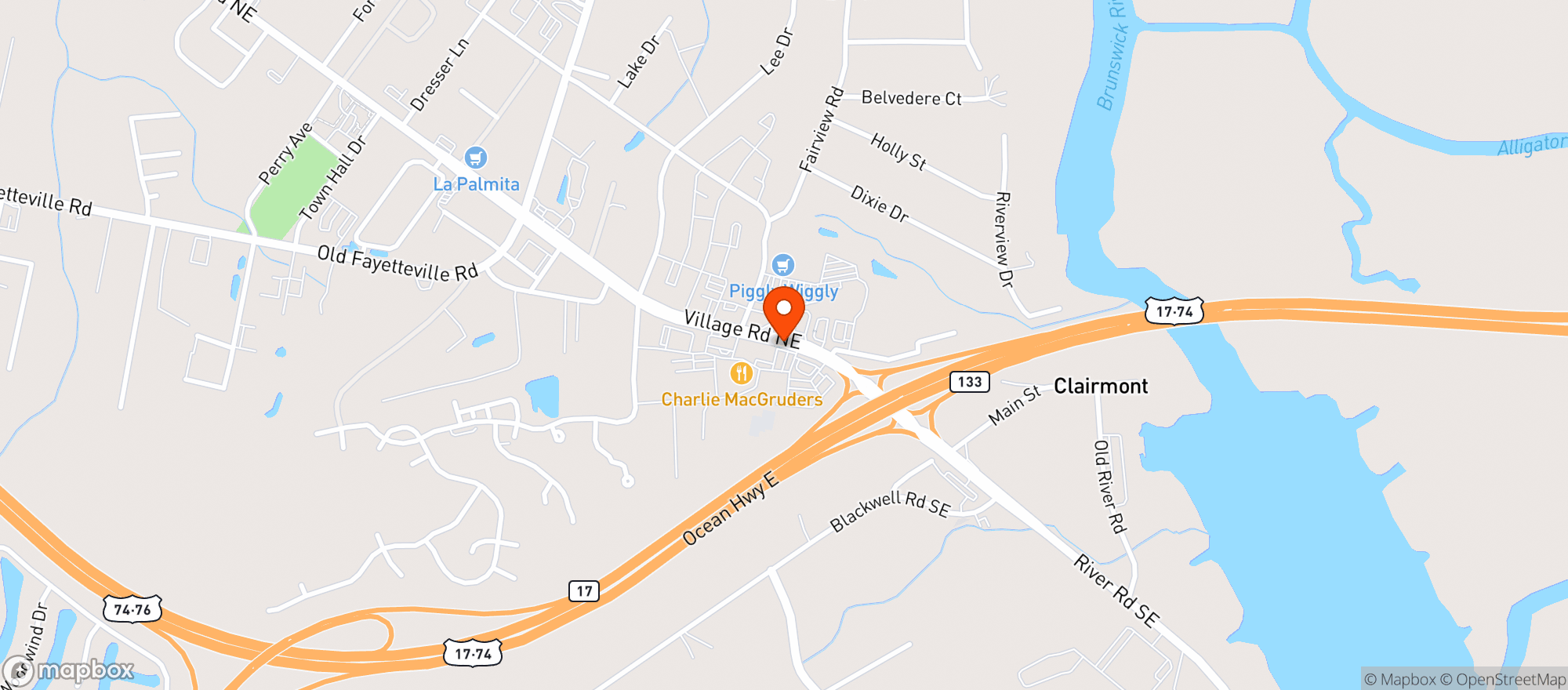 Map showing Food Lion