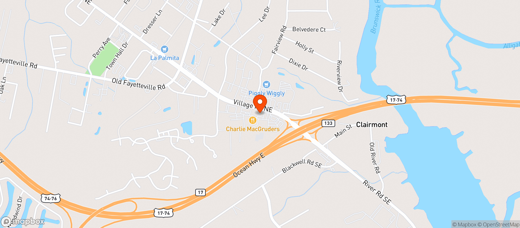 Map showing Brunswick Beer XChange