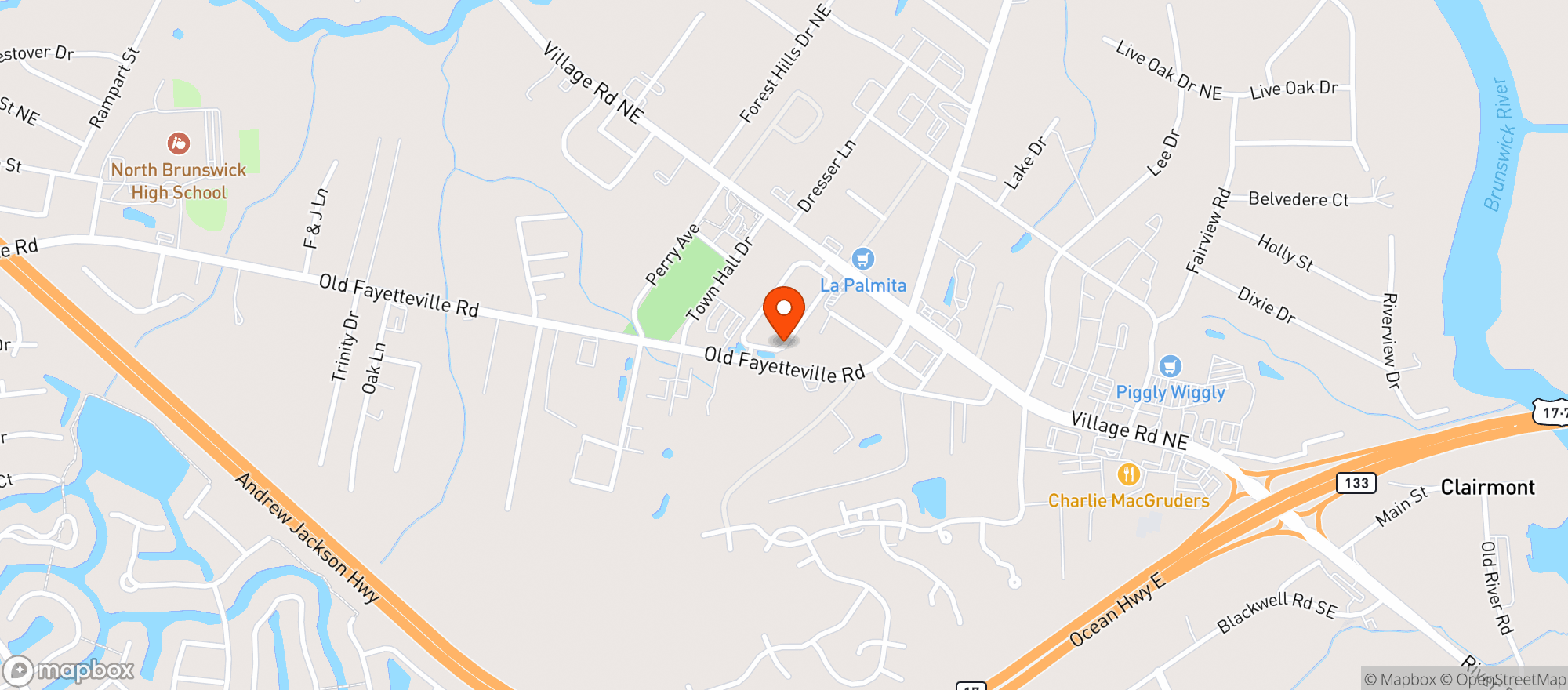 Map showing Leland Brewing Company