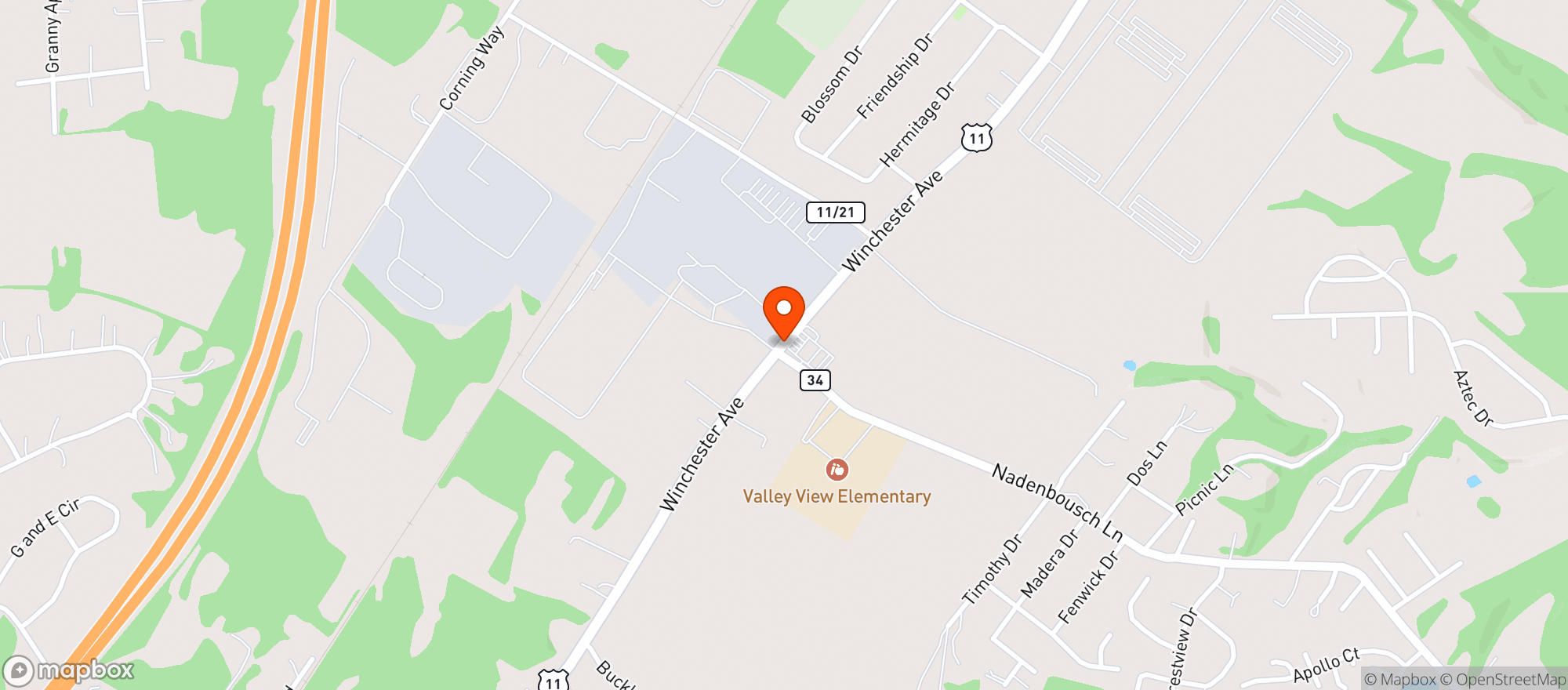 Map showing 7 Eleven