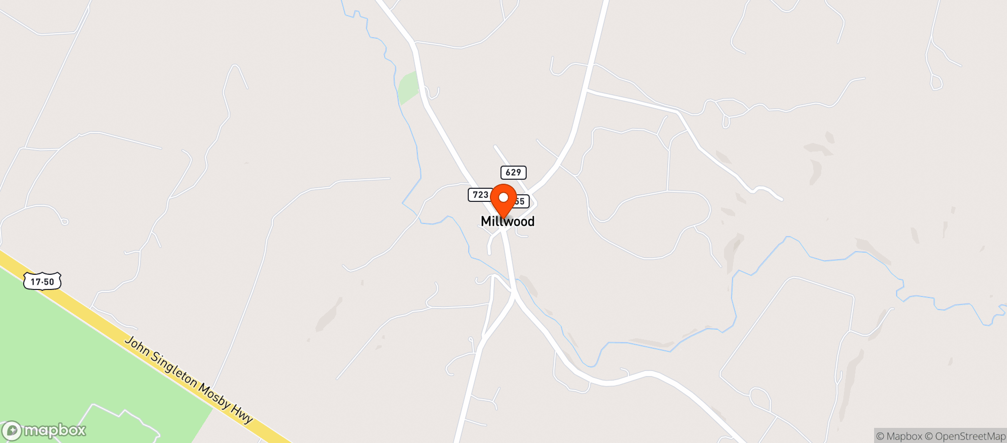 Map showing Locke Store