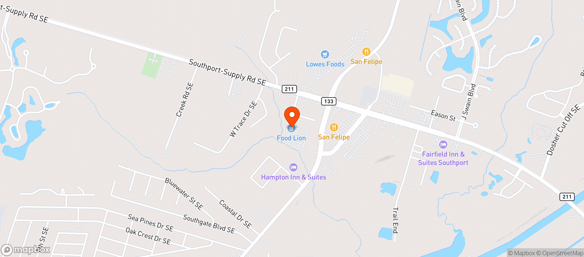Map showing Food Lion #2223