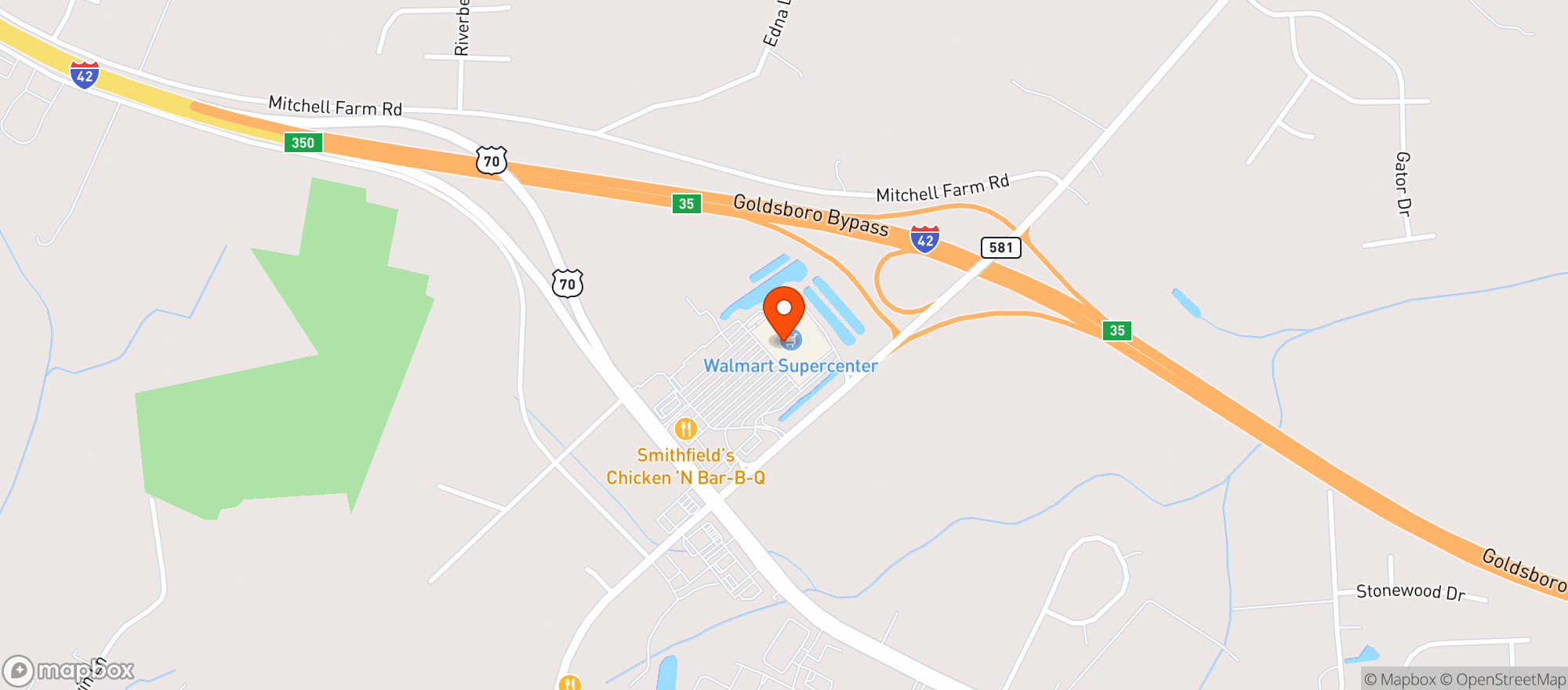 Map showing Walmart Supercenter
