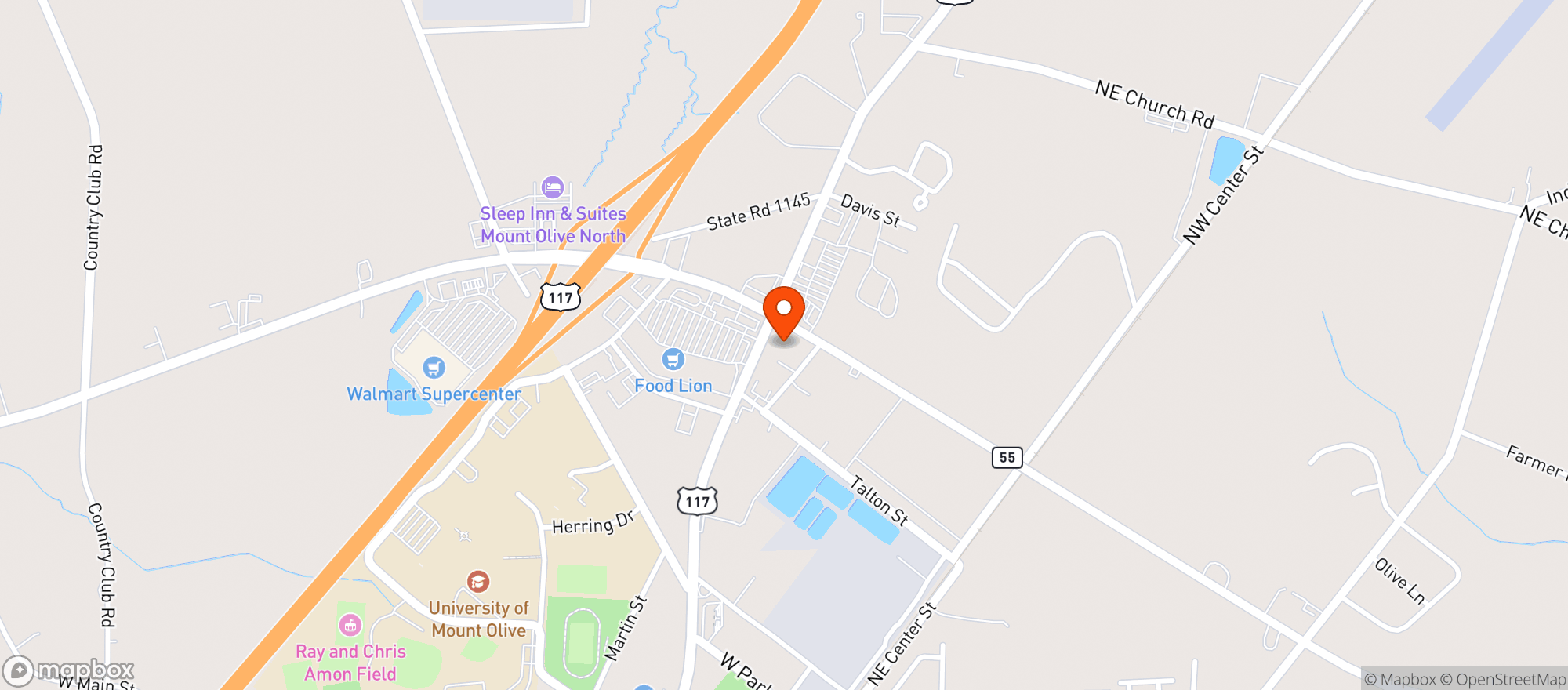 Map showing Handy Mart #4700 - Mt Olive