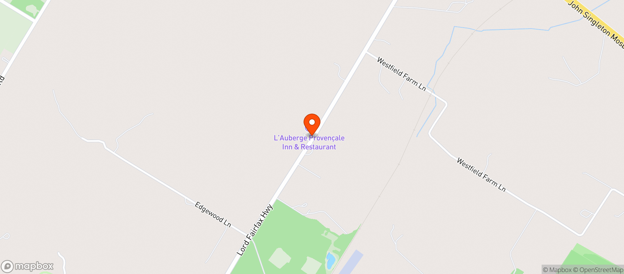 Map showing L Auberge Provencale