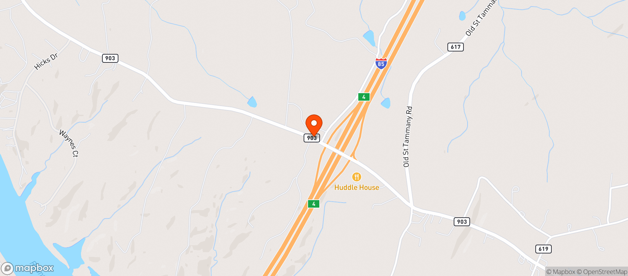 Map showing Bracey Slip In