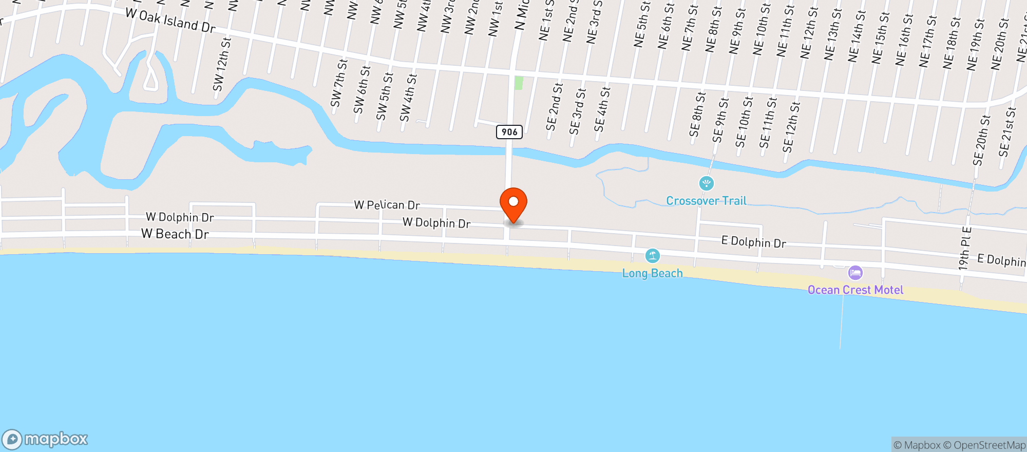 Map showing Beach Pantry