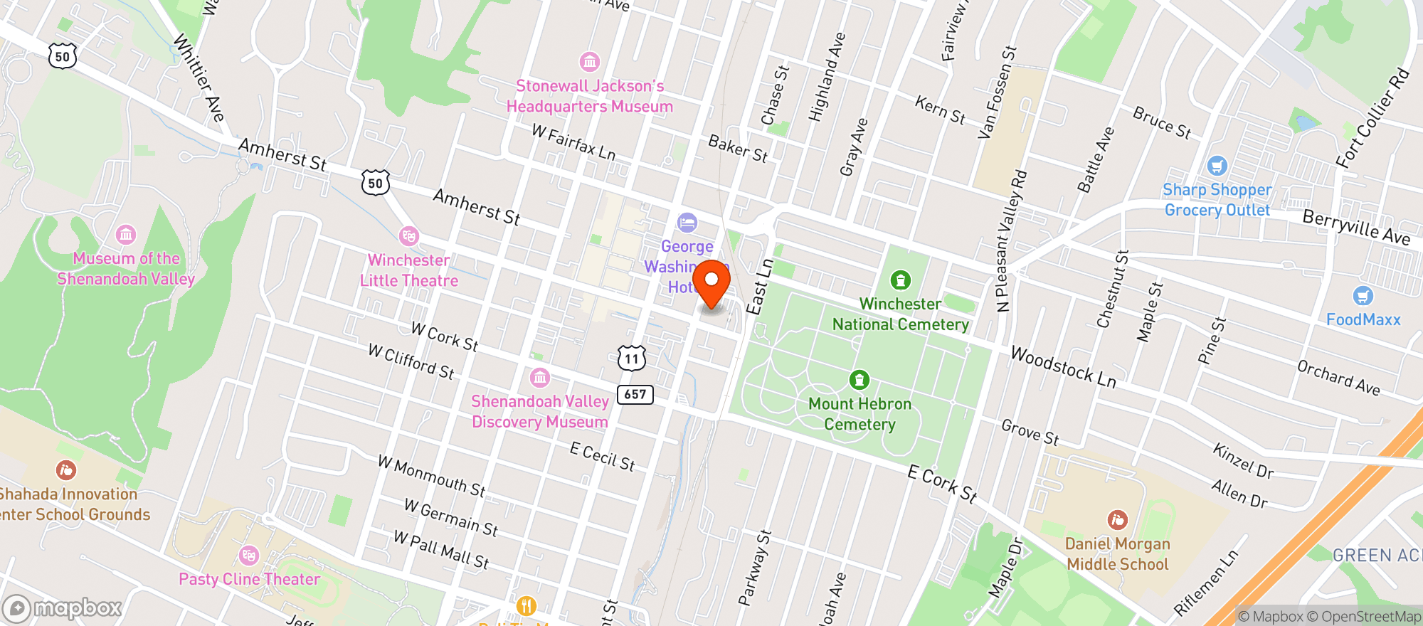 Map showing Vibrissa Beer & Kitchen