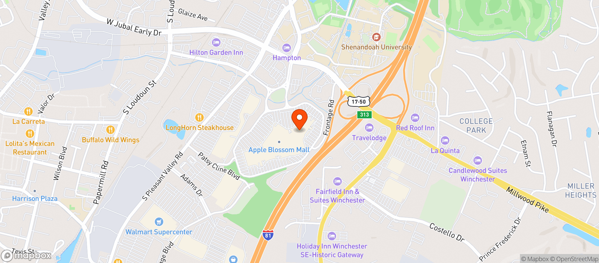 Map showing Amc Apple Blossom 12 #4513