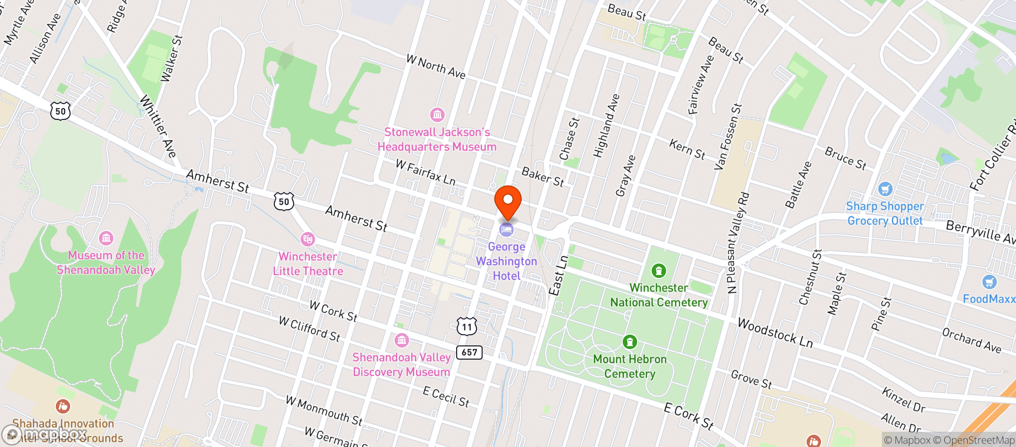 Map showing Wyndham Grand Collectio #17709