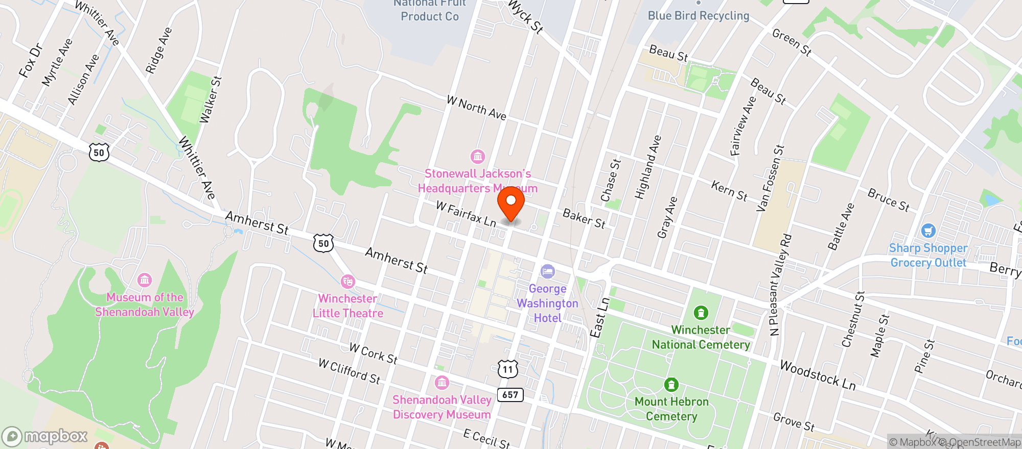 Map showing Fuego Tacos & Mezcal