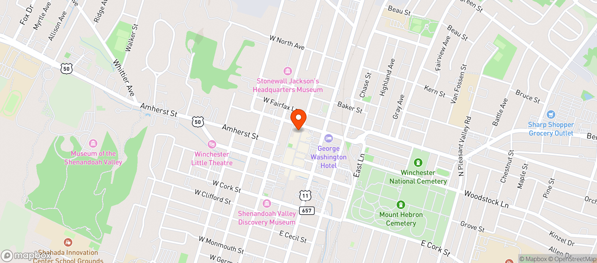 Map showing Murphy Beverage Company