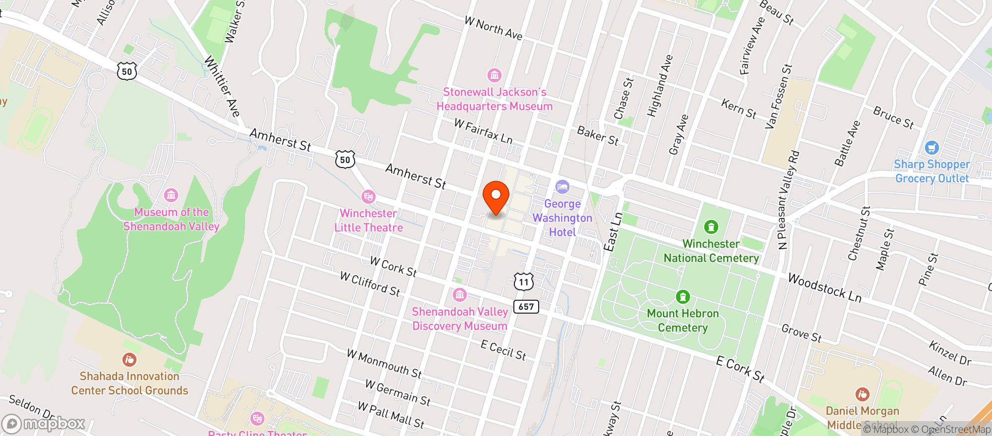 Map showing Romas Old Town