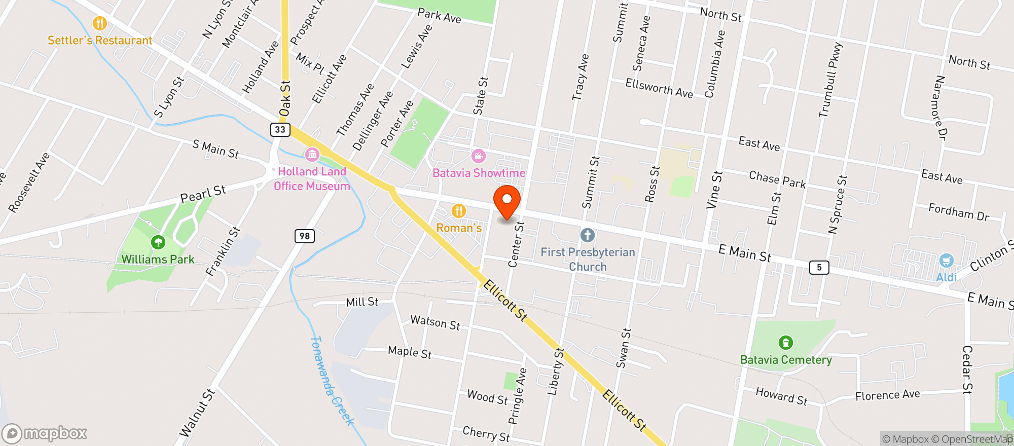 Map showing Eli Fish Brewing Company