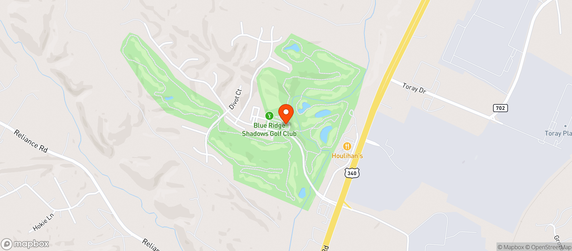 Map showing Shadows Grill