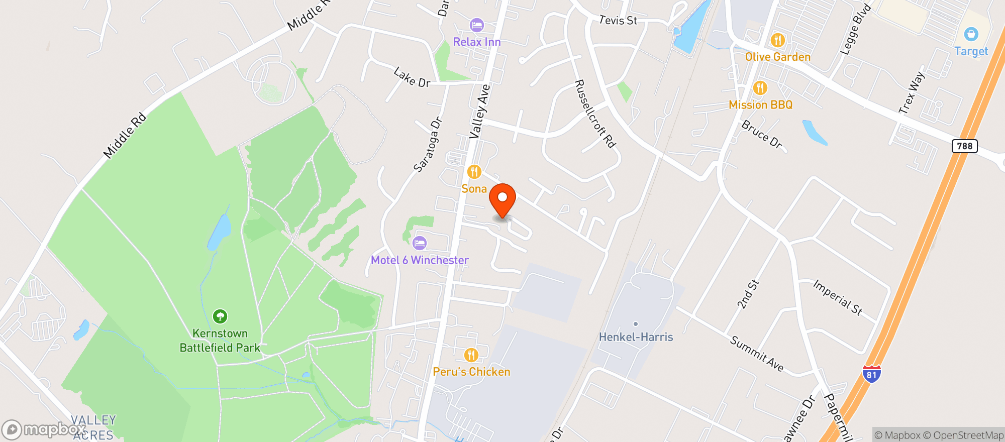 Map showing Your Pure Store - Winchester